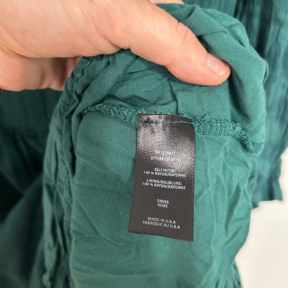 Anthropologie Amadi Rossi Teal Blue Ruffle Mini Long Sleeve Dress Size XS - Picture 6 of 8